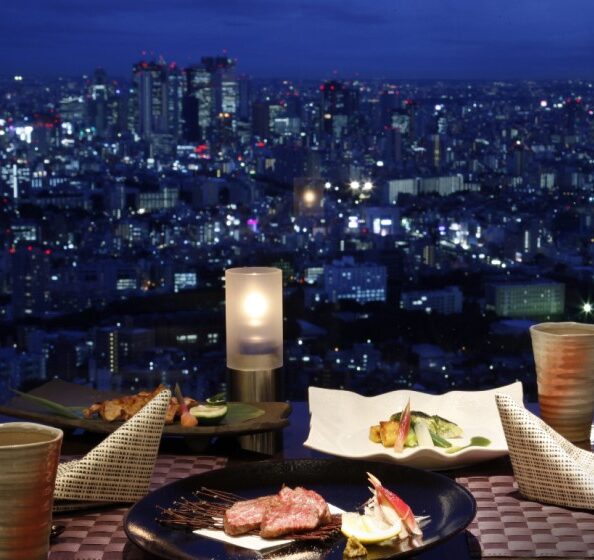 トワイライトプラン|夜景と料理(池袋・天空の庭 星のなる木)